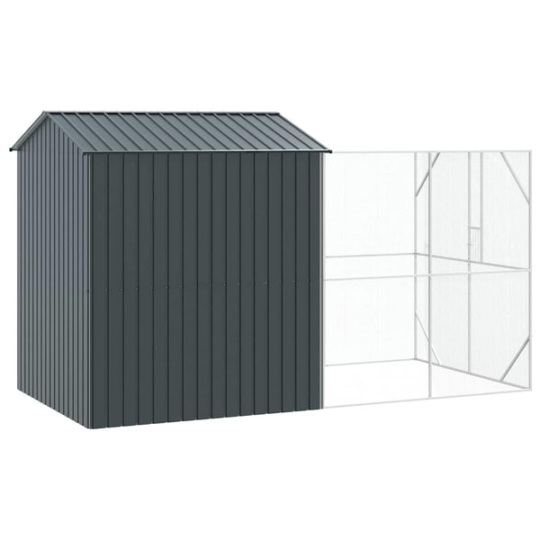 vidaXL Aviary Anthracite 418 x 210 x 247 cm Galvanized Steel
