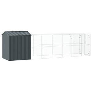 vidaXL Bird Cage Anthracite 824 x 208 x 247 cm Galvanized Steel