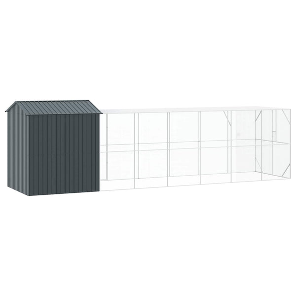 vidaXL Bird Cage Anthracite 824 x 208 x 247 cm Galvanized Steel