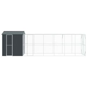 vidaXL Bird Cage Anthracite 824 x 208 x 247 cm Galvanized Steel