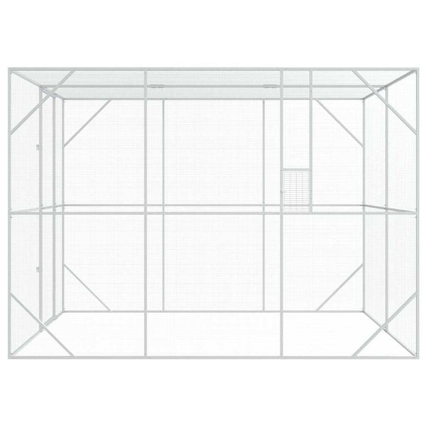 vidaXL Bird Aviary Anthracite 210 x 304 x 213 cm Galvanised Steel