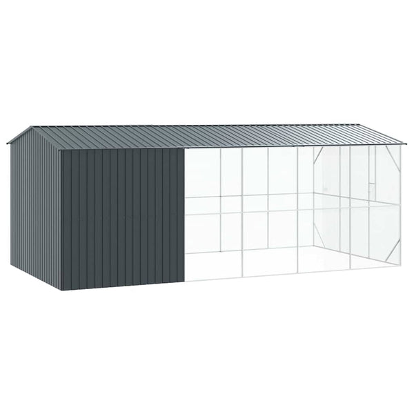 vidaXL Bird Cage Anthracite 645 x 310 x 247 cm Galvanized Steel