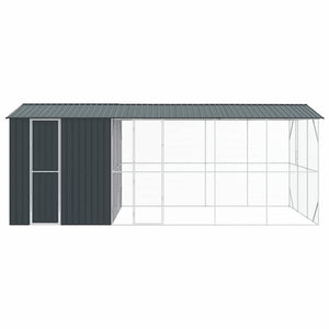 vidaXL Bird Cage Anthracite 645 x 310 x 247 cm Galvanized Steel