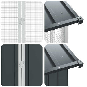 vidaXL Bird Cage Anthracite 860 x 310 x 247 cm Galvanized Steel
