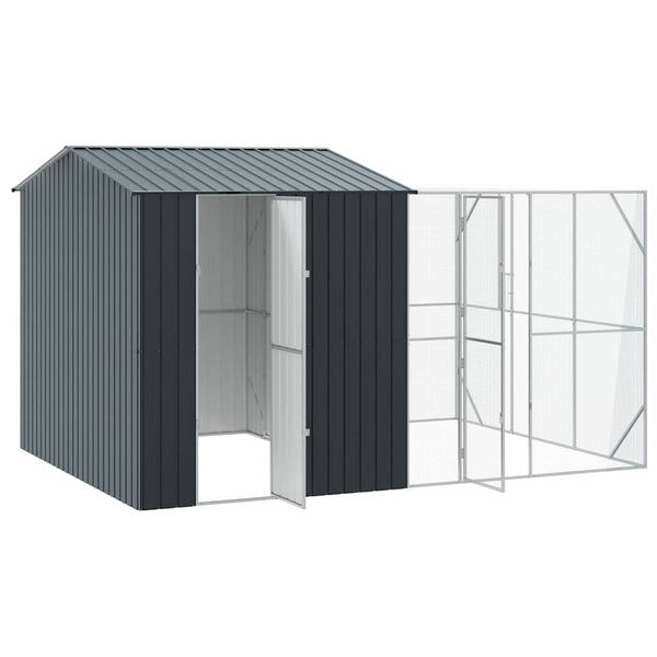 vidaXL Aviary Anthracite 425 x 304 x 247 cm Galvanized Steel