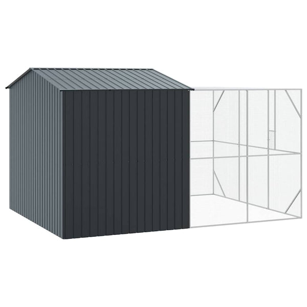 vidaXL Aviary Anthracite 425 x 304 x 247 cm Galvanized Steel