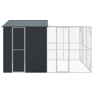 vidaXL Aviary Anthracite 425 x 304 x 247 cm Galvanized Steel