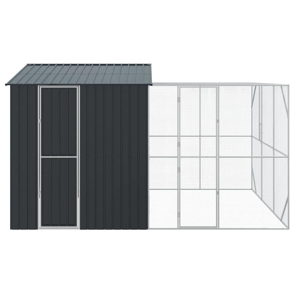 vidaXL Aviary Anthracite 425 x 304 x 247 cm Galvanized Steel