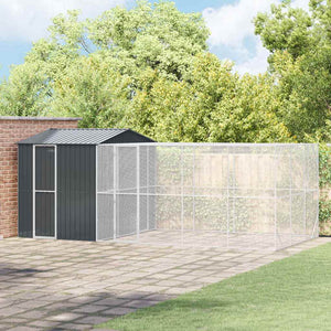 vidaXL Aviary Anthracite 635 x 304 x 247 cm Galvanized Steel