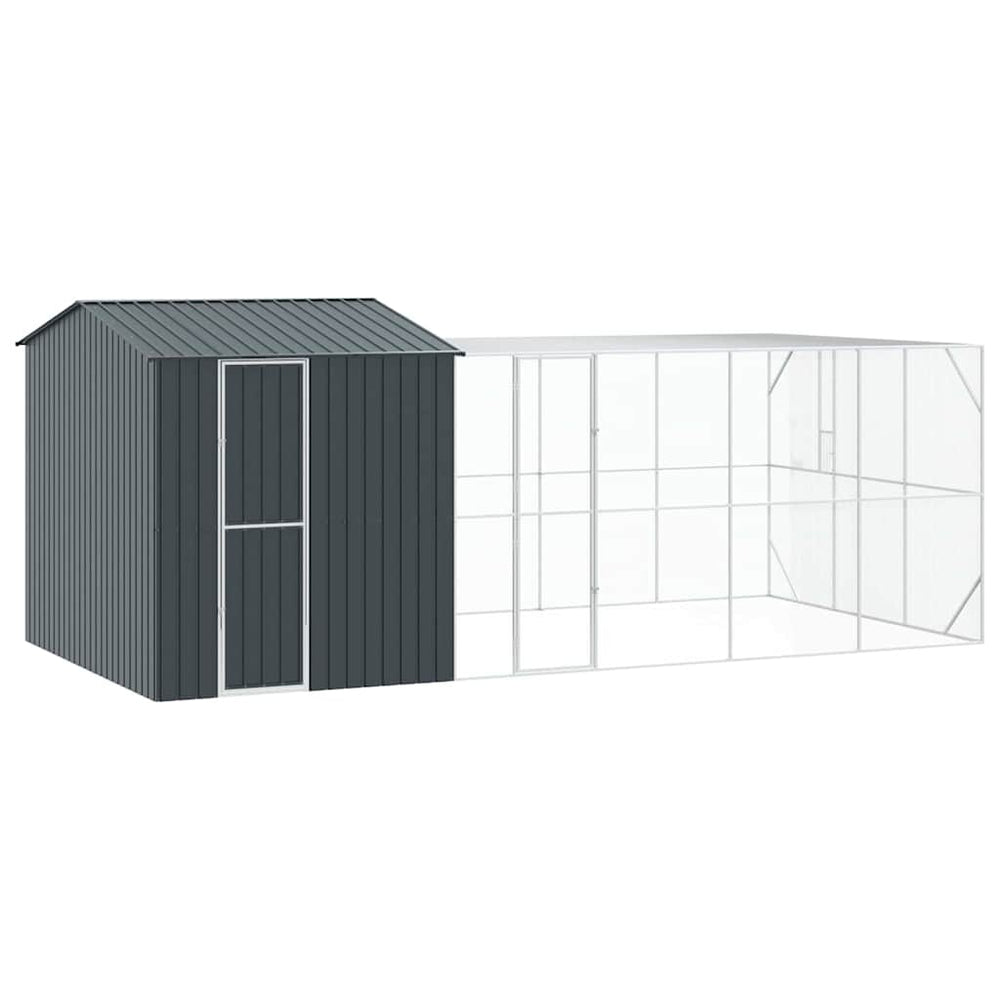 vidaXL Aviary Anthracite 635 x 304 x 247 cm Galvanized Steel