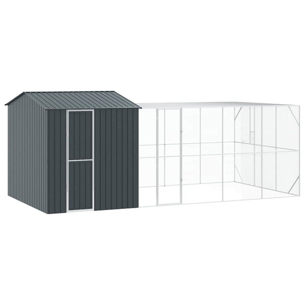 vidaXL Aviary Anthracite 635 x 304 x 247 cm Galvanized Steel