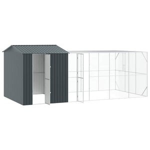 vidaXL Aviary Anthracite 635 x 304 x 247 cm Galvanized Steel