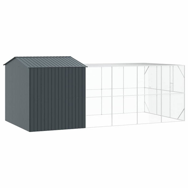 vidaXL Aviary Anthracite 635 x 304 x 247 cm Galvanized Steel