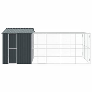 vidaXL Aviary Anthracite 635 x 304 x 247 cm Galvanized Steel