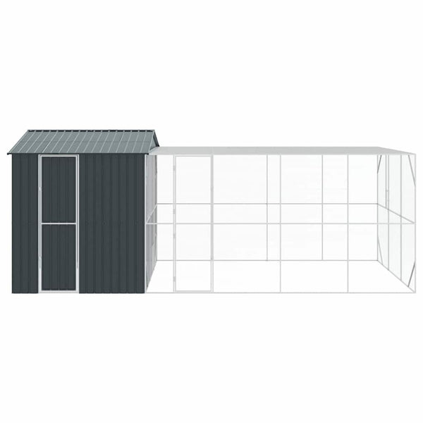vidaXL Aviary Anthracite 635 x 304 x 247 cm Galvanized Steel