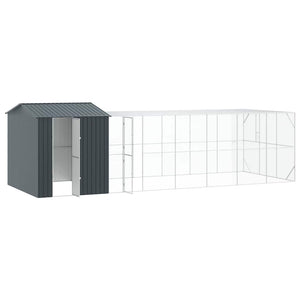 vidaXL Bird Cage Anthracite 845 x 304 x 247 cm Galvanized Steel