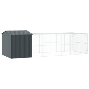 vidaXL Bird Cage Anthracite 845 x 304 x 247 cm Galvanized Steel