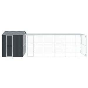 vidaXL Bird Cage Anthracite 845 x 304 x 247 cm Galvanized Steel