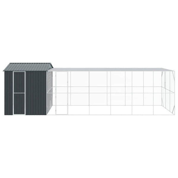 vidaXL Bird Cage Anthracite 845 x 304 x 247 cm Galvanized Steel