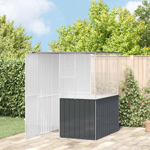 vidaXL Bird Aviary Anthracite 165 x 165 x 200 cm Galvanized Steel