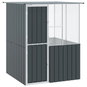 vidaXL Bird Aviary Anthracite 165 x 165 x 200 cm Galvanized Steel