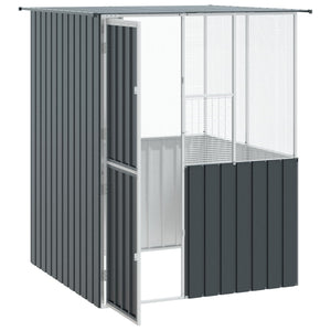 vidaXL Bird Aviary Anthracite 165 x 165 x 200 cm Galvanized Steel