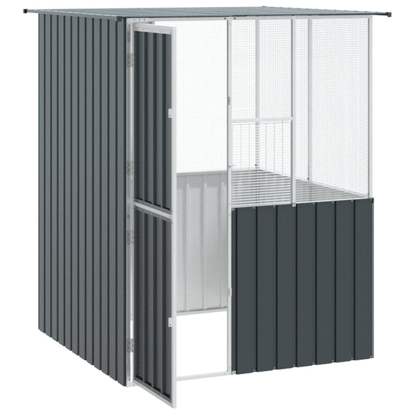 vidaXL Bird Aviary Anthracite 165 x 165 x 200 cm Galvanized Steel