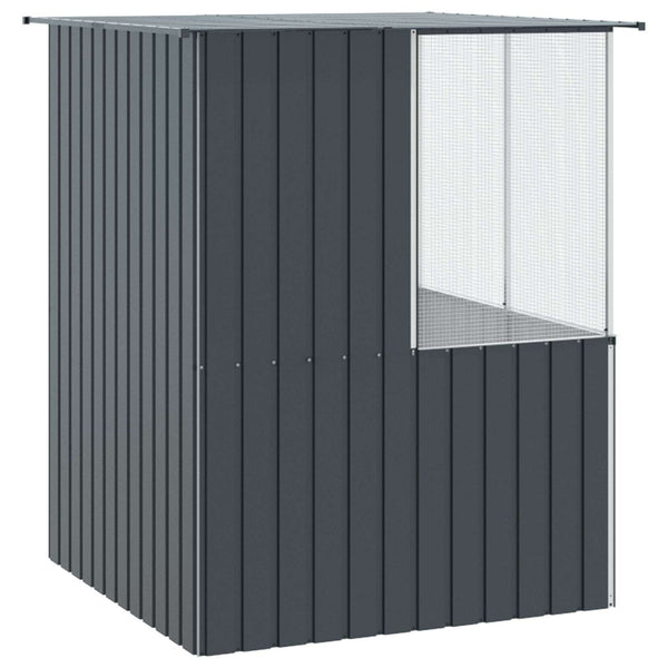 vidaXL Bird Aviary Anthracite 165 x 165 x 200 cm Galvanized Steel