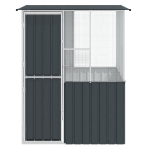 vidaXL Bird Aviary Anthracite 165 x 165 x 200 cm Galvanized Steel