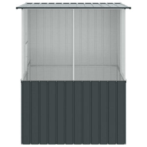 vidaXL Bird Aviary Anthracite 165 x 165 x 200 cm Galvanized Steel