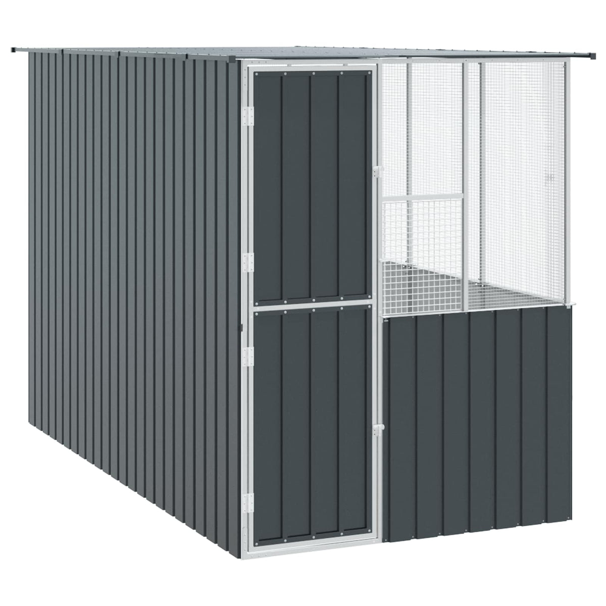 vidaXL Bird Aviary Anthracite 165 x 318 x 200 cm Galvanized Steel