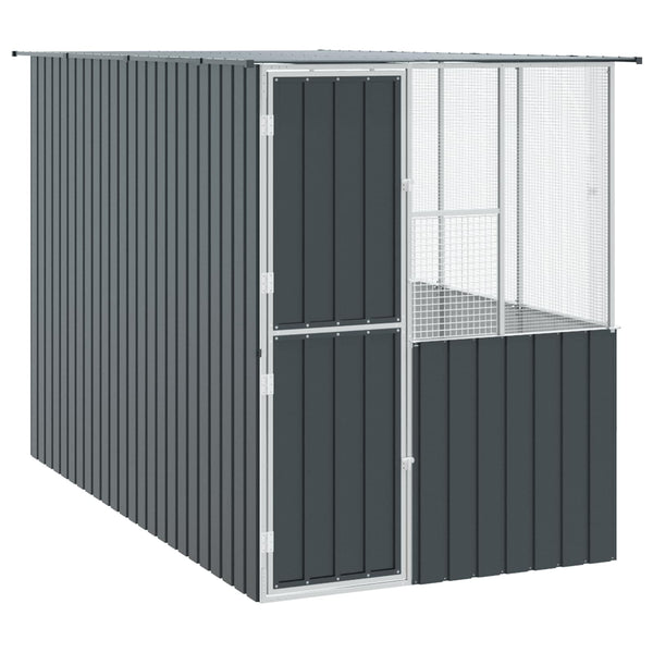 vidaXL Bird Aviary Anthracite 165 x 318 x 200 cm Galvanized Steel