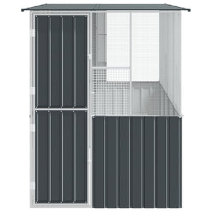 vidaXL Bird Aviary Anthracite 165 x 318 x 200 cm Galvanized Steel