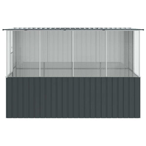 vidaXL Bird Aviary Anthracite 165 x 318 x 200 cm Galvanized Steel