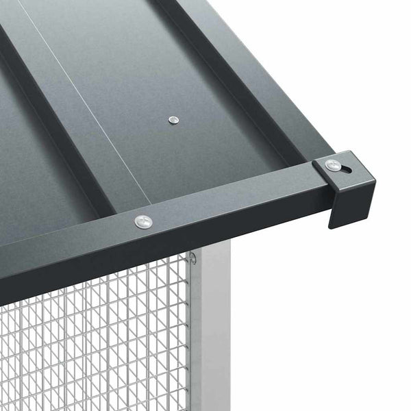 vidaXL Bird Aviary Anthracite 215 x 209 x 230 cm Galvanized Steel