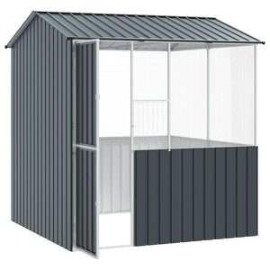 vidaXL Bird Aviary Anthracite 215 x 209 x 230 cm Galvanized Steel