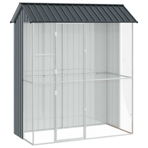 vidaXL Bird Cage Anthracite 215 x 110 x 247 cm Galvanized Steel