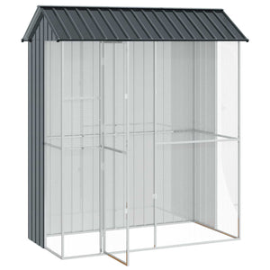 vidaXL Bird Cage Anthracite 215 x 110 x 247 cm Galvanized Steel