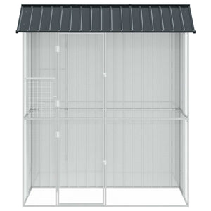 vidaXL Bird Cage Anthracite 215 x 110 x 247 cm Galvanized Steel