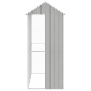 vidaXL Bird Aviary Grey 215 x 110 x 247 cm Galvanized Steel