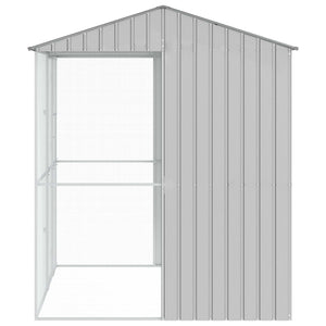 vidaXL Bird Aviary Grey 215 x 210 x 247 cm Galvanized Steel