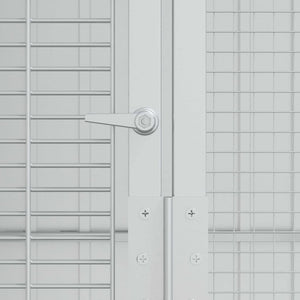 vidaXL Bird Aviary Grey 215 x 310 x 247 cm Galvanised Steel