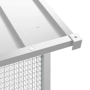 vidaXL Bird Aviary Grey 215 x 310 x 247 cm Galvanised Steel