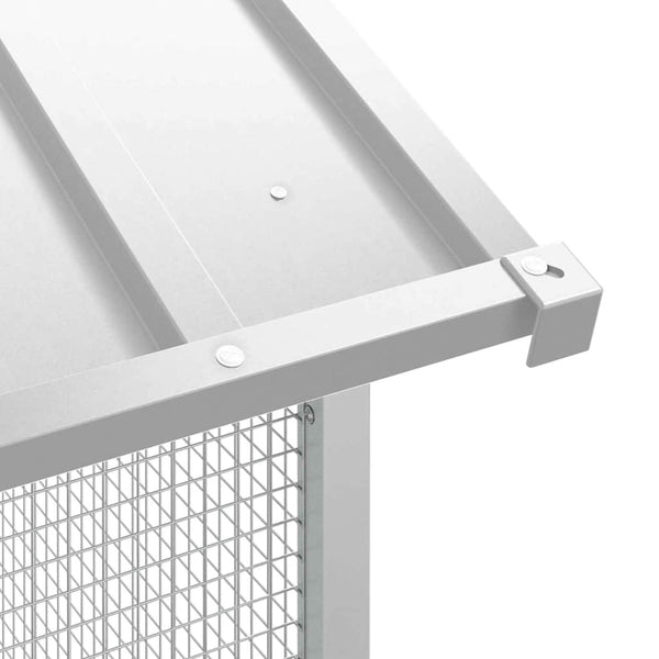 vidaXL Bird Aviary Grey 215 x 310 x 247 cm Galvanised Steel
