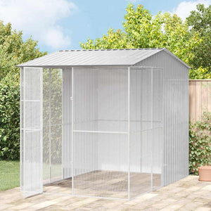vidaXL Bird Aviary Grey 215 x 310 x 247 cm Galvanised Steel