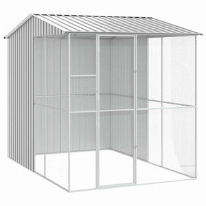 vidaXL Bird Aviary Grey 215 x 310 x 247 cm Galvanised Steel