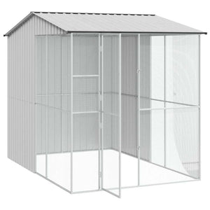 vidaXL Bird Aviary Grey 215 x 310 x 247 cm Galvanised Steel