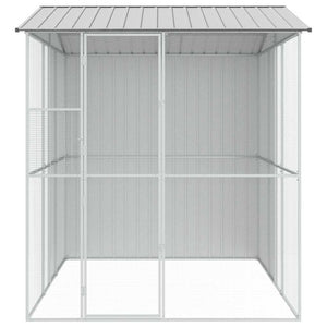 vidaXL Bird Aviary Grey 215 x 310 x 247 cm Galvanised Steel