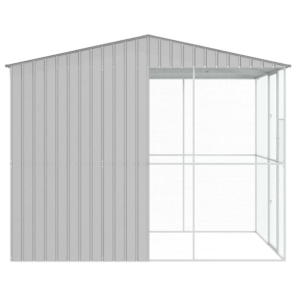 vidaXL Bird Aviary Grey 215 x 310 x 247 cm Galvanised Steel