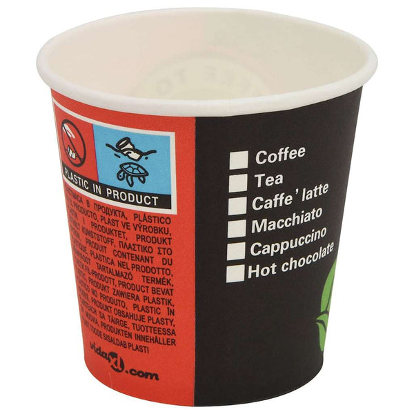 vidaXL Paper Cups with Lids 1000 pcs. 4oz 120ml